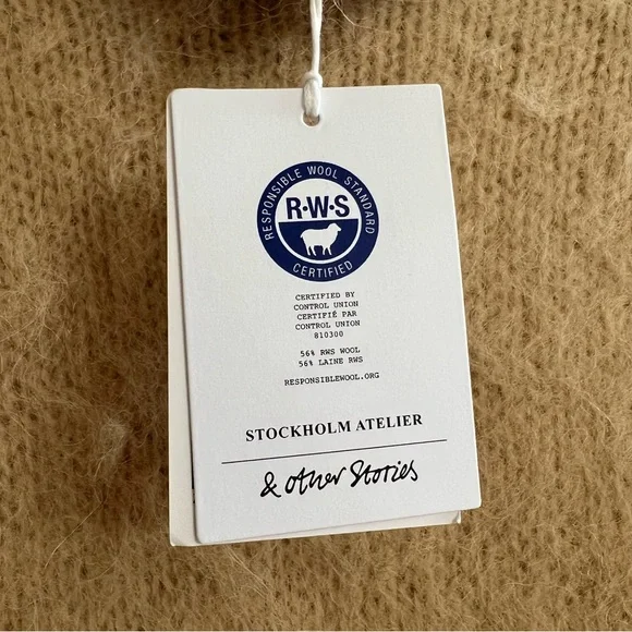 NWT & Other Stories Mohair Turtleneck Sweater Tan - Picture 10 of 10